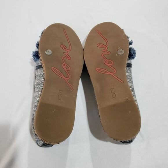 Ellen DeGeneres Nolana Flats Womens Size 6.5 Blue Fluffy Slip On Leather Boho - Picture 8 of 8